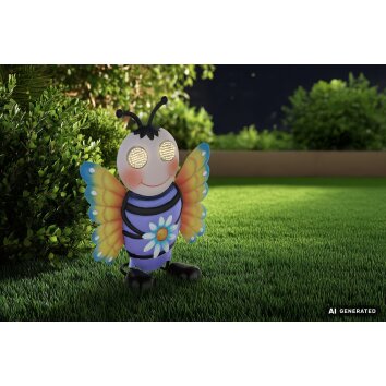 Globo FLAUGI Vlinder solarlamp LED voor buiten, decoratieve tuinverlichting