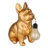 Globo DOGLI solarlamp Franse bulldog LED 3000 Kelvin 6 watt hondenbeeld voor tuin