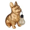 Globo DOGLI solarlamp Franse bulldog LED 3000 Kelvin 6 watt hondenbeeld voor tuin