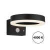 Globo SOLCOR LED solar buitenwandlamp met bewegingssensor, modern rond