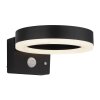 Globo SOLCOR LED solar buitenwandlamp met bewegingssensor, modern rond