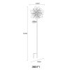 Globo ROSALI LED solar tuinspies hortensia bloem padverlichting antiek
