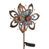 Globo ROSALI LED solar tuinspies hortensia bloem padverlichting antiek