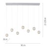 SCHÖNER WOHNEN-Kollektion LINI LED 7-lichts pendellamp, in hoogte verstelbare hanglamp