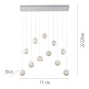 Schöner Wohnen LINI LED 11-lichts eettafel-pendellamp 3000 K, 650 lm, 4,5 W