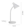 Leuchten Direkt witte LED bureaulamp PIXIE, verstelbaar, 3000 Kelvin warmwit