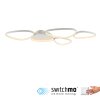 Leuchten Direkt LED-plafondlamp PEBBLES, wit, Memoryfunctie, 3000 Kelvin warmwit