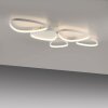 Leuchten Direkt LED-plafondlamp PEBBLES, wit, Memoryfunctie, 3000 Kelvin warmwit
