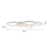 Leuchten Direkt LED-plafondlamp PEBBLES, wit, Memoryfunctie, 3000 Kelvin warmwit