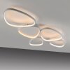 Leuchten Direkt LED-plafondlamp PEBBLES, wit, Memoryfunctie, 3000 Kelvin warmwit