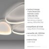 Leuchten Direkt LED-plafondlamp PEBBLES met lichtlussen en geheugenfunctie, wit