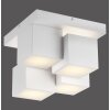 Leuchten Direkt witte LED plafondlamp TETRIS met blokvorm, 3000 kelvin warmwit