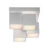 Leuchten Direkt witte LED plafondlamp TETRIS met blokvorm, 3000 kelvin warmwit