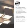 Leuchten Direkt witte LED plafondlamp TETRIS met blokvorm, 3000 kelvin warmwit
