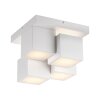 Leuchten Direkt witte LED plafondlamp TETRIS met blokvorm, 3000 kelvin warmwit