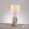 Leuchten Direkt moderne tafellamp TED met beige keramische voet in figuurvorm