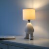 Leuchten Direkt moderne tafellamp TED met beige keramische voet in figuurvorm