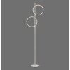 Leuchten Direkt LED staande lamp RITUS zilver, 2 lichtgevende ringen, 3000 Kelvin warmwit