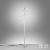 Leuchten Direkt LED staande lamp RITUS zilver, 2 lichtgevende ringen, 3000 Kelvin warmwit