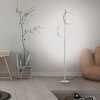 Leuchten Direkt LED staande lamp RITUS zilver, 2 lichtgevende ringen, 3000 Kelvin warmwit