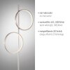 Leuchten Direkt LED staande lamp RITUS zilver, 2 lichtgevende ringen, 3000 Kelvin warmwit