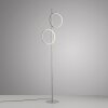 Leuchten Direkt LED staande lamp RITUS zilver, 2 lichtgevende ringen, 3000 Kelvin warmwit