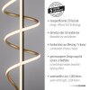 Leuchten Direkt LED staande lamp Emanda, messingkleurige spiraal, 3000 Kelvin warmwit