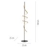 Leuchten Direkt LED staande lamp Emanda, messingkleurige spiraal, 3000 Kelvin warmwit