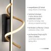 Leuchten Direkt LED wandlamp Emanda met spiraalarm in messing, 3000 Kelvin warmwit
