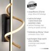Leuchten Direkt LED wandlamp Emanda met spiraalarm in messing, 3000 Kelvin warmwit