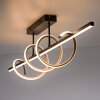 Leuchten Direkt LED plafondlamp Emanda met messingkleurige golven, 3000 Kelvin warmwit