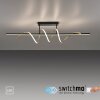 Leuchten Direkt LED plafondlamp Emanda met messingkleurige golven, 3000 Kelvin warmwit