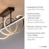 Leuchten Direkt LED plafondlamp Emanda met messingkleurige golven, 3000 Kelvin warmwit