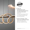 Leuchten Direkt LED-hanglamp Emanda, in messing, verstelbaar, 3000 Kelvin warmwit
