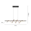 Leuchten Direkt LED-hanglamp Emanda, in messing, verstelbaar, 3000 Kelvin warmwit