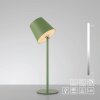 Leuchten Direkt groene LED tafellamp BOTERIA, geheugenfunctie, kantelbare kap, IP54