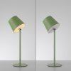 Leuchten Direkt groene LED tafellamp BOTERIA, geheugenfunctie, kantelbare kap, IP54