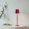 Leuchten Direkt LED tafellamp BOTERIA in roze met verstelbare kap, 3000 Kelvin warmwit