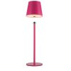 Leuchten Direkt LED tafellamp BOTERIA in roze met verstelbare kap, 3000 Kelvin warmwit