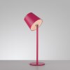 Leuchten Direkt LED tafellamp BOTERIA in roze met verstelbare kap, 3000 Kelvin warmwit