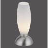 Paul Neuhaus tafellamp JOY met langwerpige witte glazen kap, 3000 Kelvin warmwit