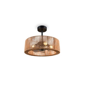 Reality plafondventilator met verlichting Smillum, afstandsbediening en geweven stof
