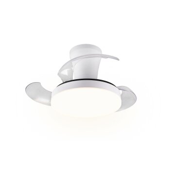 Reality witte LED-plafondventilator Tampere, instelbare lichtkleur 2700-6500 Kelvin