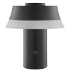 Brilliant LED tafellamp Kinich met gelaagde conische witte kap, 2700 Kelvin warmwit