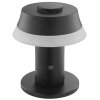 Brilliant LED tafellamp Kinich met gelaagde conische witte kap, 2700 Kelvin warmwit