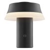 Brilliant LED tafellamp Kinich met gelaagde conische witte kap, 2700 Kelvin warmwit