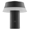Brilliant LED tafellamp Kinich met gelaagde conische witte kap, 2700 Kelvin warmwit