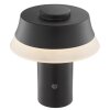 Brilliant LED tafellamp Kinich met gelaagde conische witte kap, 2700 Kelvin warmwit