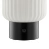 Brilliant LED Tafellamp Sarastro met RGB en geribbelde witte kap, 2700 Kelvin warmwit