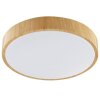 Brilliant ronde plafondlamp Teranon LED, licht houtkleurig, 3000 Kelvin warmwit